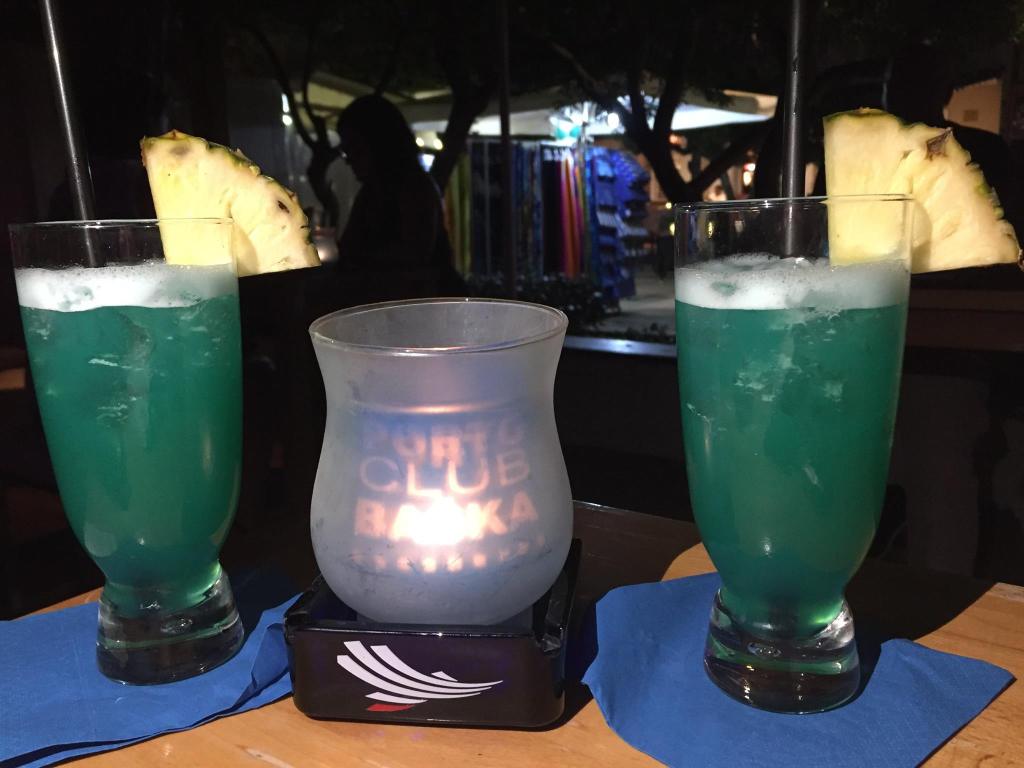 Two cocktails at a beach bar, Croatia