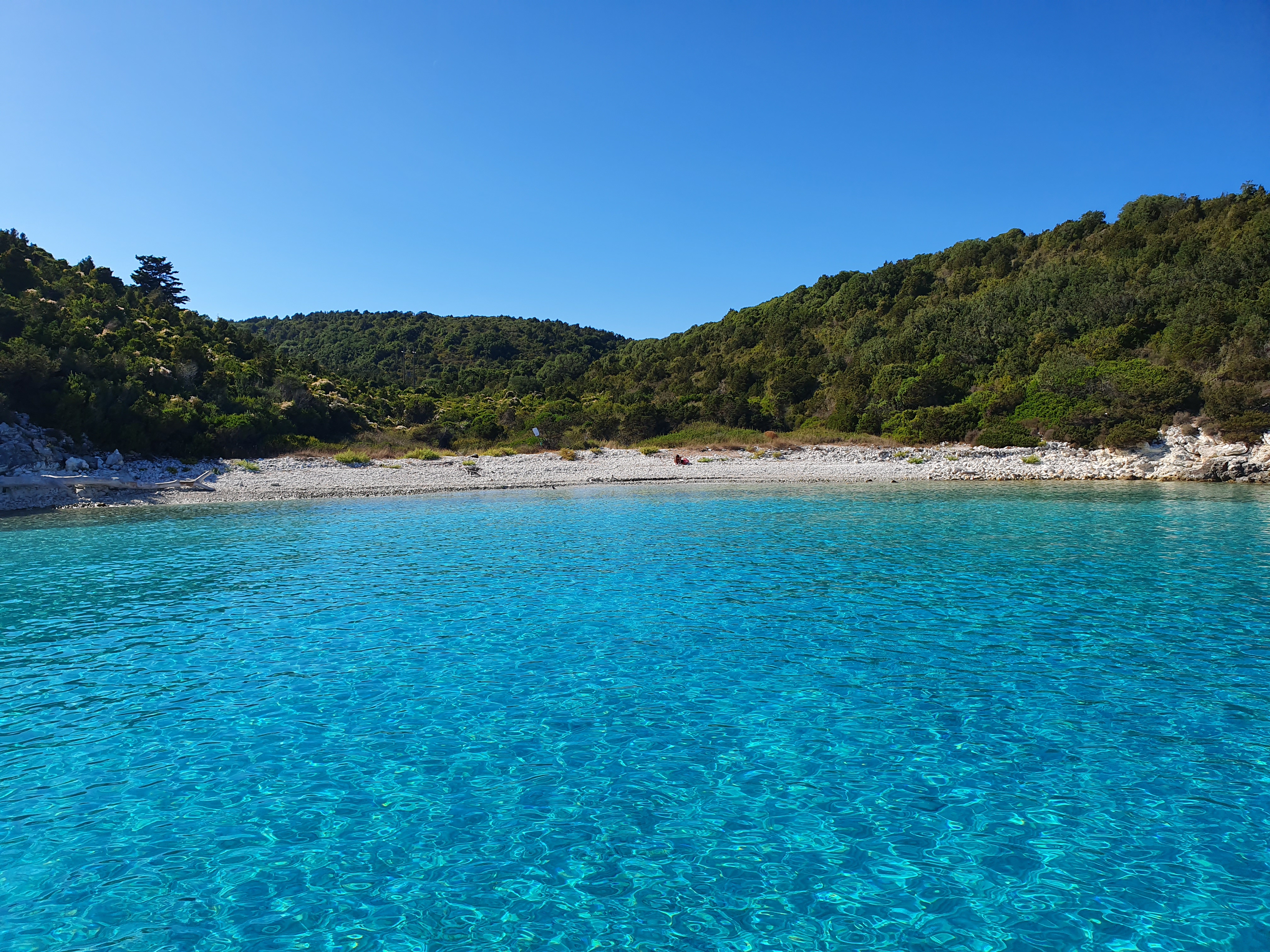 A beach off the island of Antipaxos, Greece