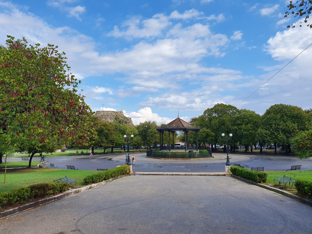 A park in Corfu Town