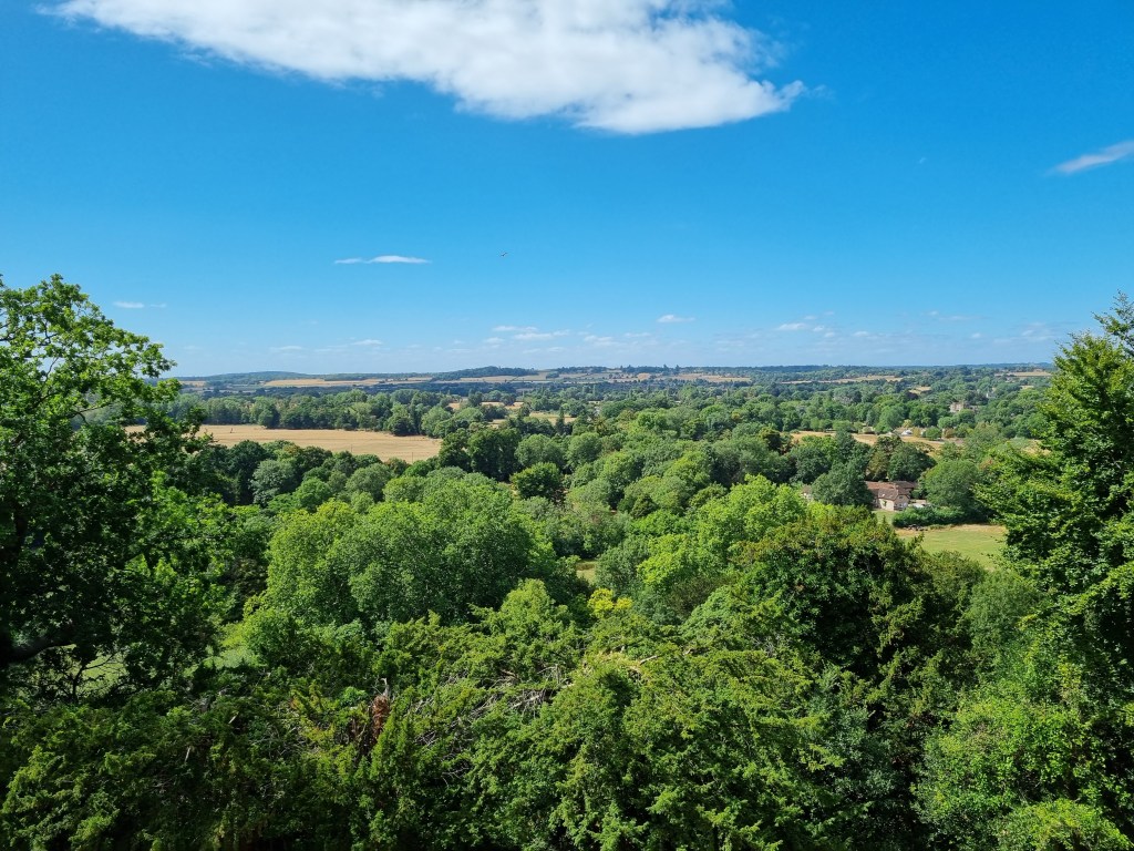 An English countryside view on a sunny day
