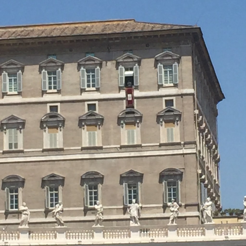 The Pope giving a speech at Vatican City